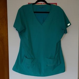 Green Activate Scrub Top